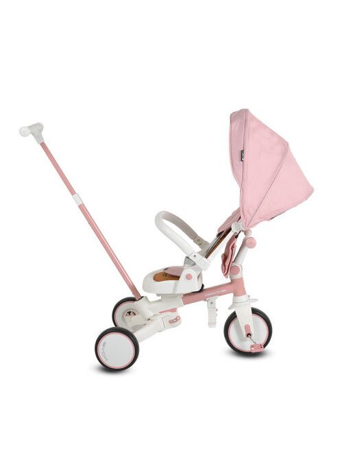 COMPACTO ÚJ 3IN1 tricikli multifunkciós, futóbiciklivé alakítható PINK