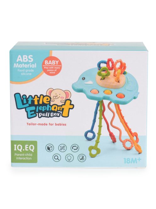 MŰANYAGJÁTÉK szilikon játék érzékszervi Elefánt BÉZS