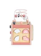 MONI activity kocka xilofonnal, drót pályával RÓZSASZÍN