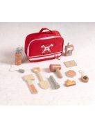 MONI KISTÁSKA fa tűzoltó szett 10dbos PIROS