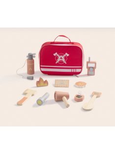 MONI KISTÁSKA fa tűzoltó szett 10dbos PIROS