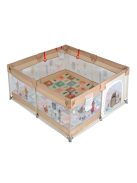 GAMEZONE összecsukható járóka szőnyeggel, 60 labdával 120x120 BÉZS