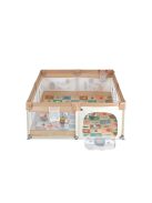 GAMEZONE összecsukható járóka szőnyeggel, 60 labdával 120x120 BÉZS