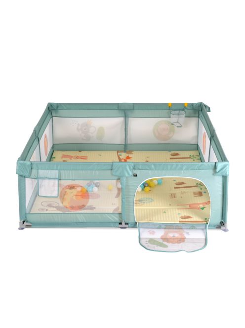 GAMEZONE összecsukható járóka szőnyeggel, 60 labdával 150x200 MENTA
