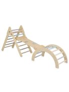 PIKLER fa mászóka 3in1 rámpával, létrával, híddal