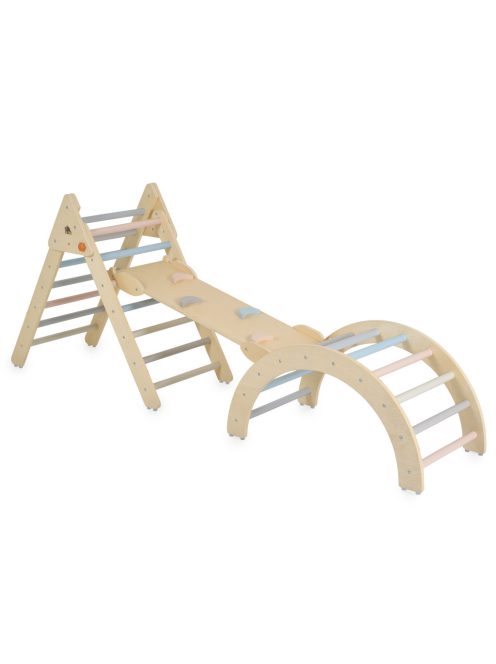 PIKLER fa mászóka 3in1 rámpával, létrával, híddal