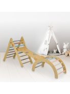 PIKLER fa mászóka 3in1 rámpával, létrával, híddal