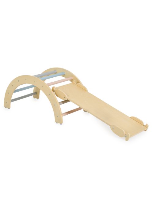 PIKLER fa mászóka 3in1 rámpával, létrával, híddal