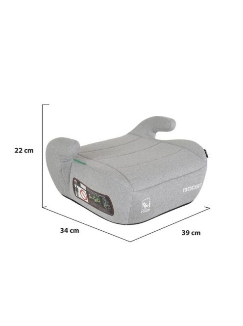 BOOST Prémium autós ülésmagasító 125-150cm SZÜRKE