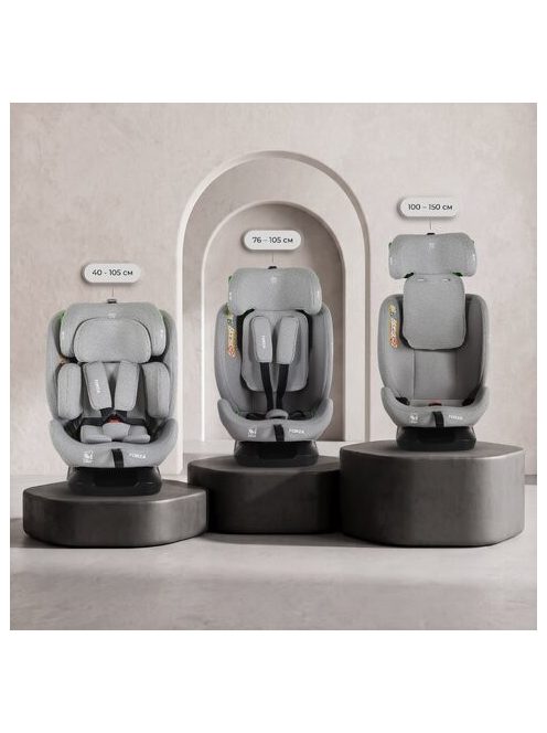 FORZA Prémium autós ülés isofix nélkül 40-150cm SZÜRKE