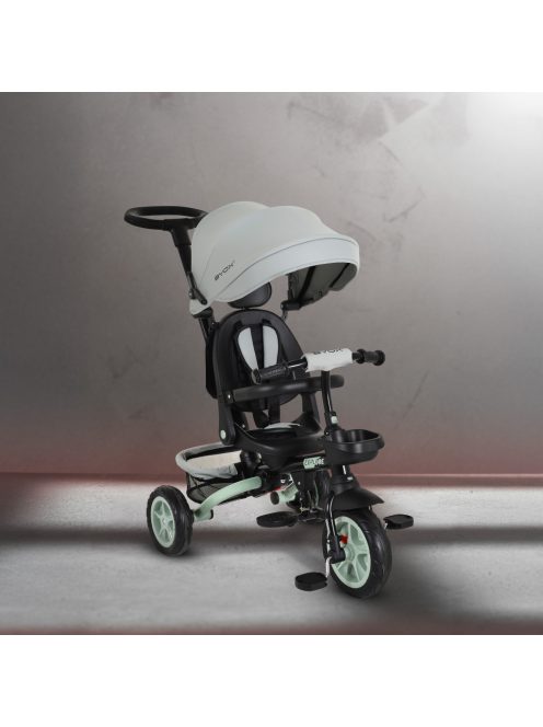 EXPLORE tricikli összecsukható tolókaros ZÖLD
