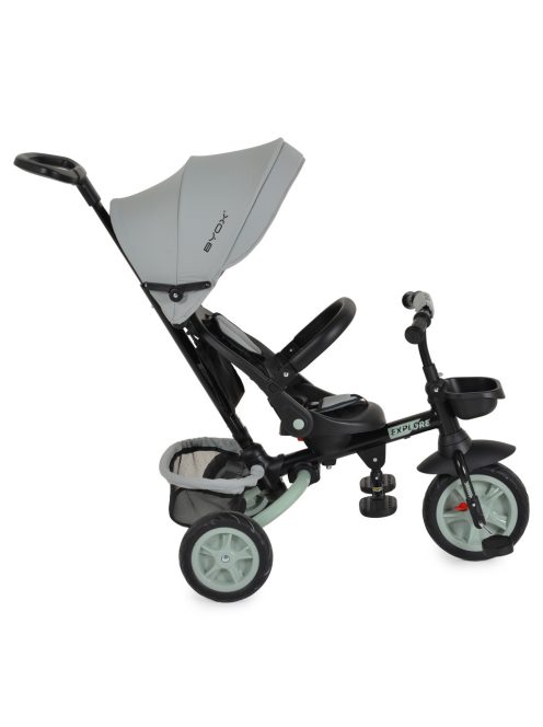 EXPLORE tricikli összecsukható tolókaros ZÖLD