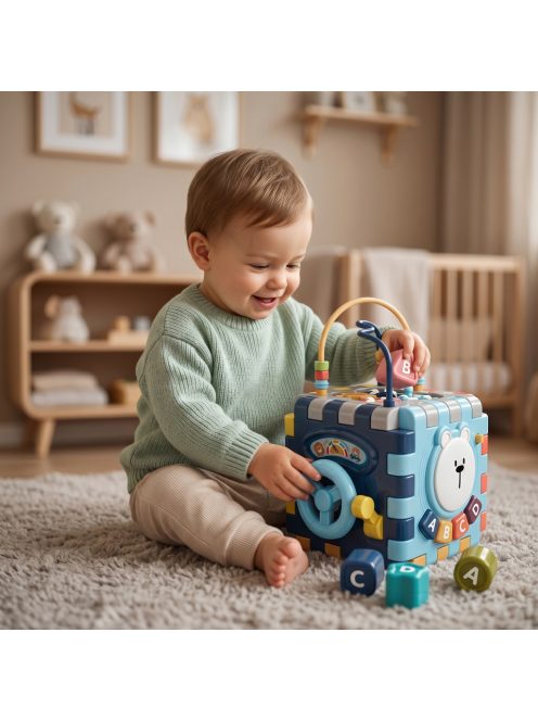 MONI montessori kocka KÉK