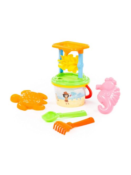 POLESIE homokozó készlet malommal 7 dbos PINK