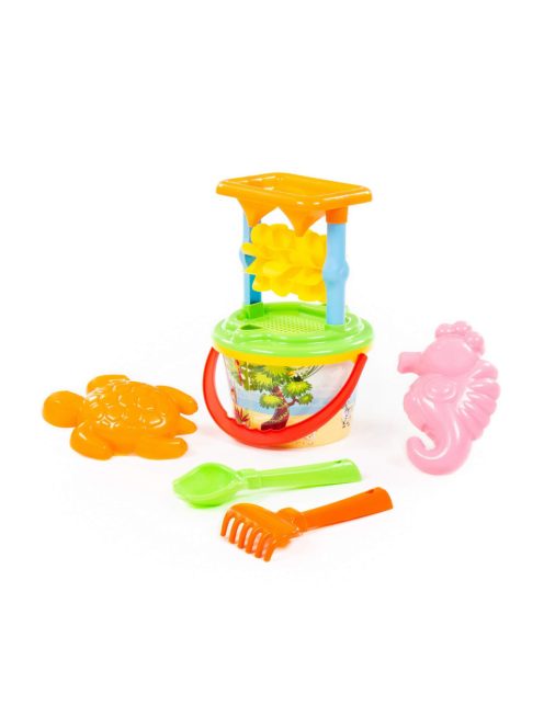 POLESIE homokozó készlet malommal 7 dbos PINK