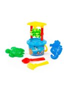 POLESIE homokozó készlet malommal 7 dbos KÉK