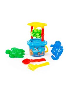 POLESIE homokozó készlet malommal 7 dbos KÉK