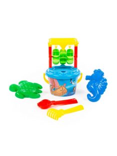 POLESIE homokozó készlet malommal 7 dbos KÉK