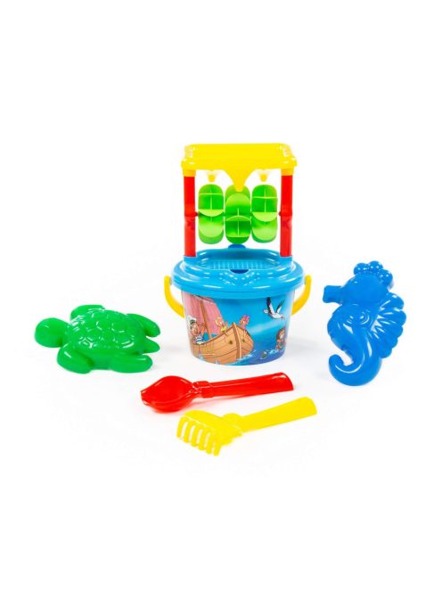 POLESIE homokozó készlet malommal 7 dbos KÉK