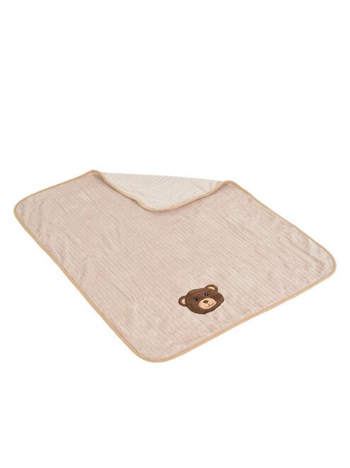 TAKARÓ Honey Bear macifejjel 90x75cm BÉZS