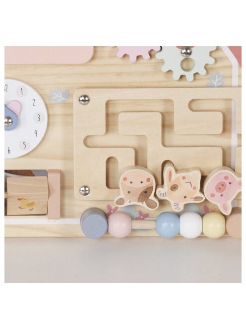 Moni Toys matatófal FARMOS, órával, állatokkal