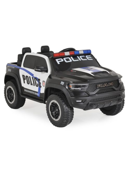 BO RAM MAMMOTH elektromos rendőrautó hangos bemondóval 107cm 2 motoros FEKETE