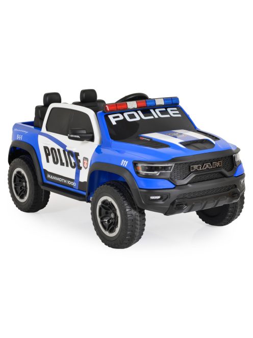 BO RAM MAMMOTH elektromos rendőrautó hangos bemondóval 107cm 2 motoros KÉK