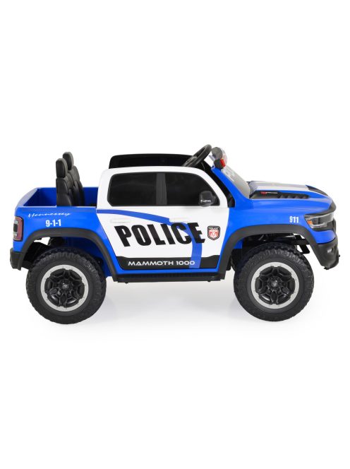 BO RAM MAMMOTH elektromos rendőrautó hangos bemondóval 107cm 2 motoros KÉK