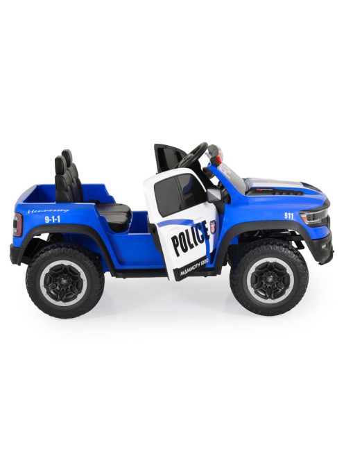 BO RAM MAMMOTH elektromos rendőrautó hangos bemondóval 107cm 2 motoros KÉK