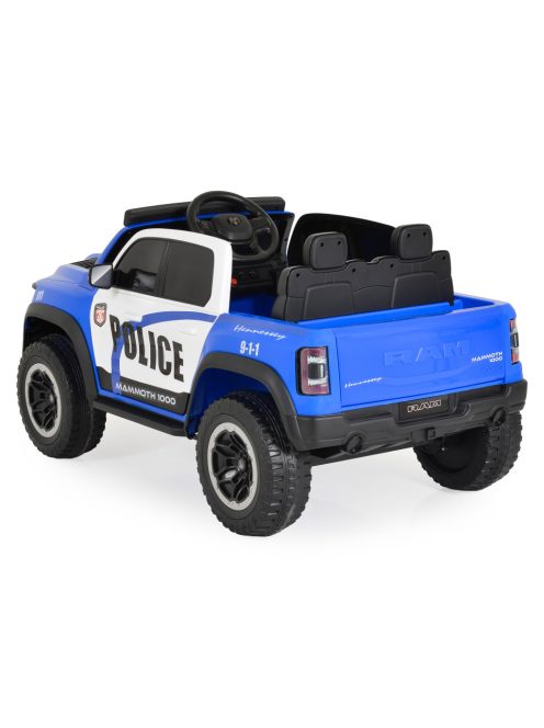 BO RAM MAMMOTH elektromos rendőrautó hangos bemondóval 107cm 2 motoros KÉK