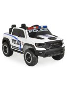 BO RAM MAMMOTH elektromos rendőrautó hangos bemondóval 107cm 2 motoros FEHÉR