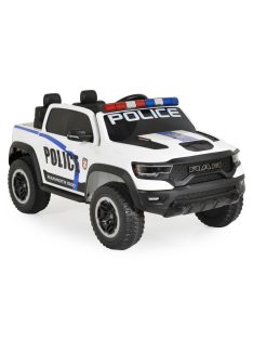   BO RAM MAMMOTH elektromos rendőrautó hangos bemondóval 107cm 2 motoros FEHÉR