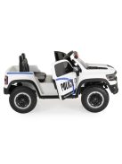BO RAM MAMMOTH elektromos rendőrautó hangos bemondóval 107cm 2 motoros FEHÉR