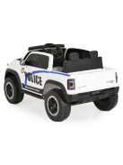 BO RAM MAMMOTH elektromos rendőrautó hangos bemondóval 107cm 2 motoros FEHÉR