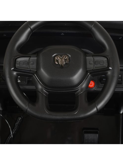BO RAM MAMMOTH elektromos rendőrautó hangos bemondóval 107cm 2 motoros FEHÉR