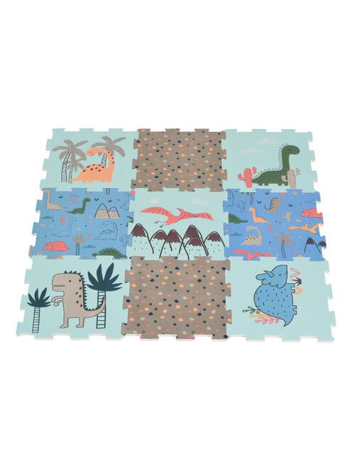HABTAPI 9 db-os puzzle KÉK/DINO VILÁG