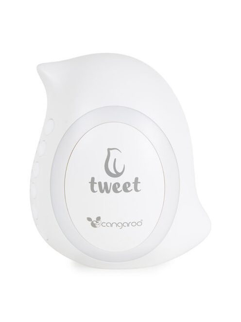 TWEET babakocsi ringató, fehér zajjal, hangokkal, madárka alakú FEHÉR