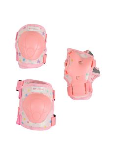   BICIKLIS/Görkori védőfelszerelés GLAMI térd, könyök, kézvédő szett A 25kg PINK