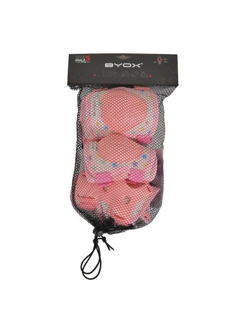 BICIKLIS/Görkori védőfelszerelés GLAMI térd, könyök, kézvédő szett A 25kg PINK