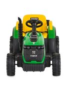 BO TERRON traktor 4 kerekű trélerrel 12V két motoros ZÖLD