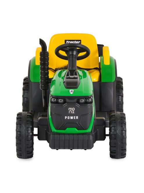 BO TERRON traktor 4 kerekű trélerrel 12V két motoros ZÖLD