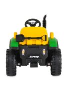BO TERRON traktor 4 kerekű trélerrel 12V két motoros ZÖLD