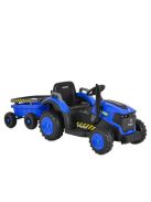 BO TERRON traktor 4 kerekű trélerrel 12V két motoros KÉK