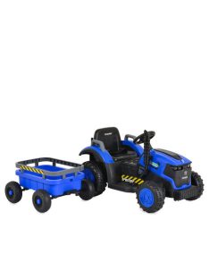 BO TERRON traktor 4 kerekű trélerrel 12V két motoros KÉK
