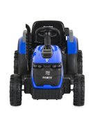 BO TERRON traktor 4 kerekű trélerrel 12V két motoros KÉK