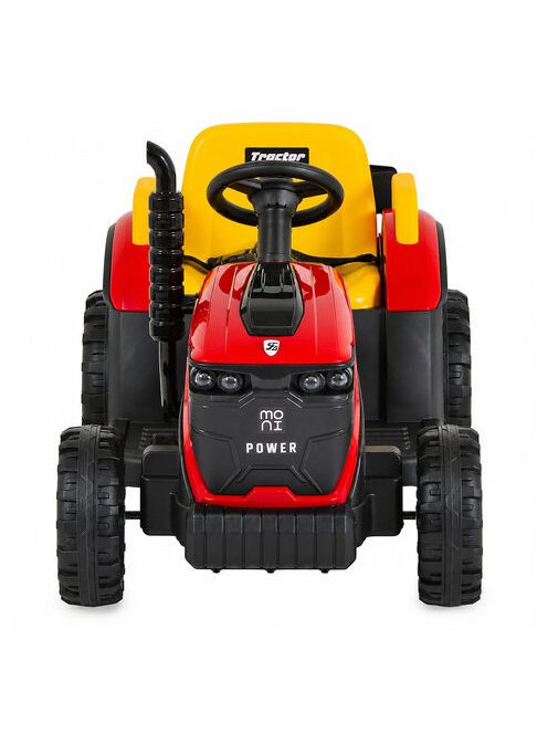 BO TERRON traktor 4 kerekű trélerrel 12V két motoros PIROS