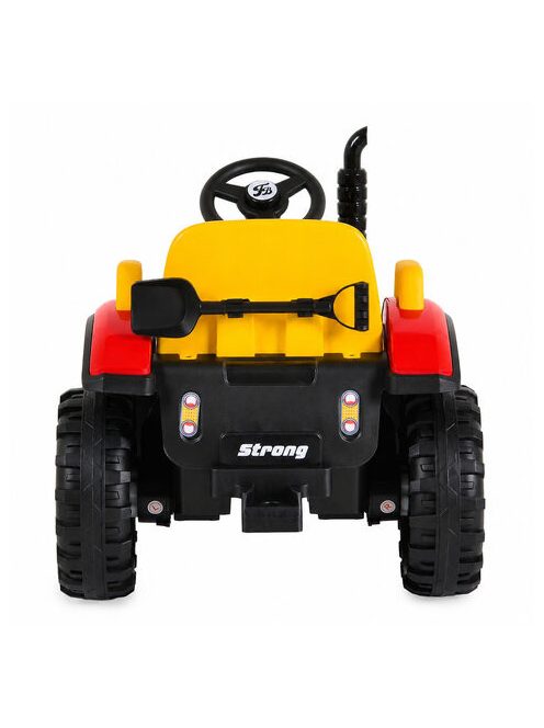 BO TERRON traktor 4 kerekű trélerrel 12V két motoros PIROS