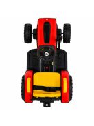 BO TERRON traktor 4 kerekű trélerrel 12V két motoros PIROS