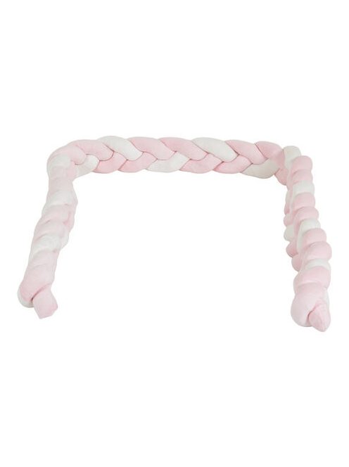 NAYA játékhidas játszószőnyeg kerek, fejvédővel, hasaló párnával PINK