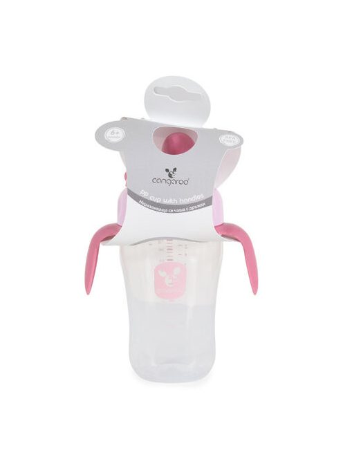 CUP csőrös itatópohár kiömlés mentes 270ml PINK